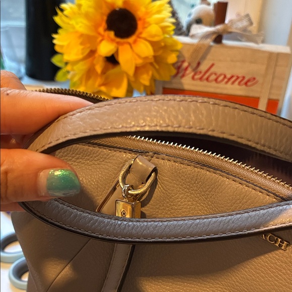 Coach Taupe Leather Shoulder Bag - Picture 6 of 6